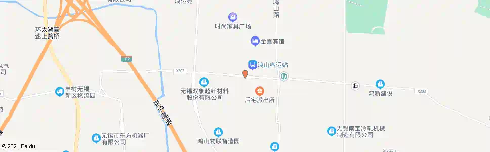 无锡鸿山(后宅)_公交站地图_无锡公交_妙搜公交查询2025