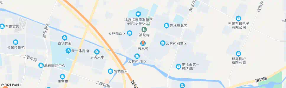 无锡云林苑(春江路)_公交站地图_无锡公交_妙搜公交查询2025