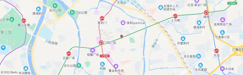 无锡新生路(人民中路)_公交站地图_无锡公交_妙搜公交查询2025
