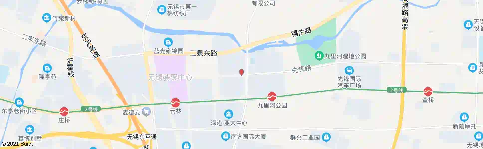 无锡先锋路(纺城大道)_公交站地图_无锡公交_妙搜公交查询2025
