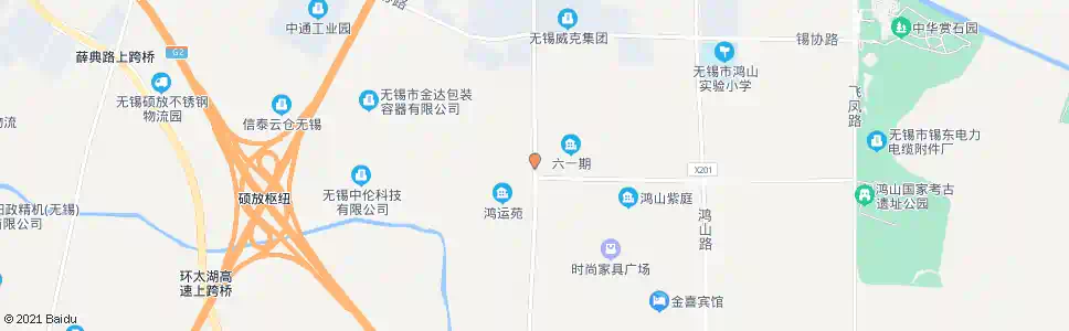 无锡鸿运苑_公交站地图_无锡公交_妙搜公交查询2025