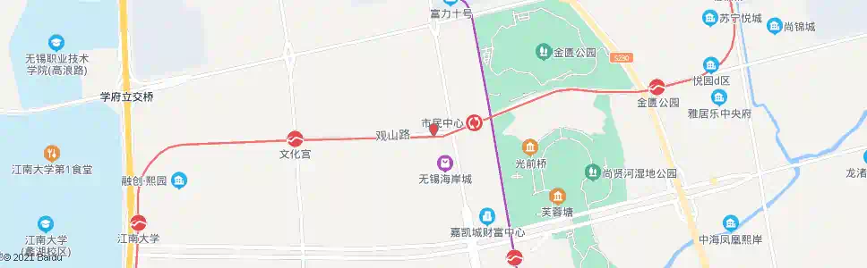 无锡观顺道(观山路)_公交站地图_无锡公交_妙搜公交查询2025