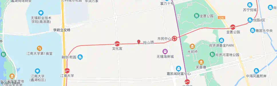 无锡观山路(信成道)_公交站地图_无锡公交_妙搜公交查询2025
