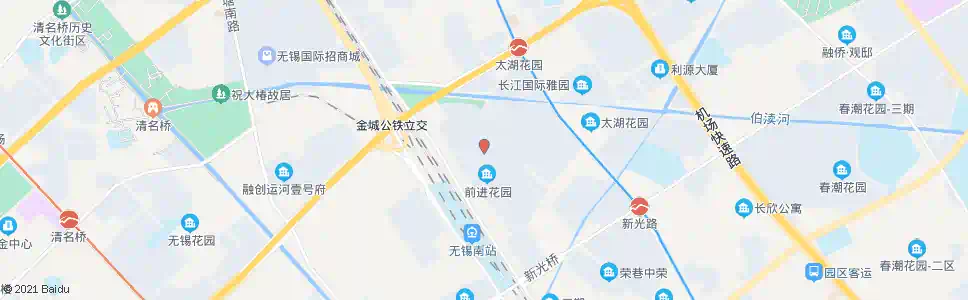 无锡前进花园北_公交站地图_无锡公交_妙搜公交查询2025