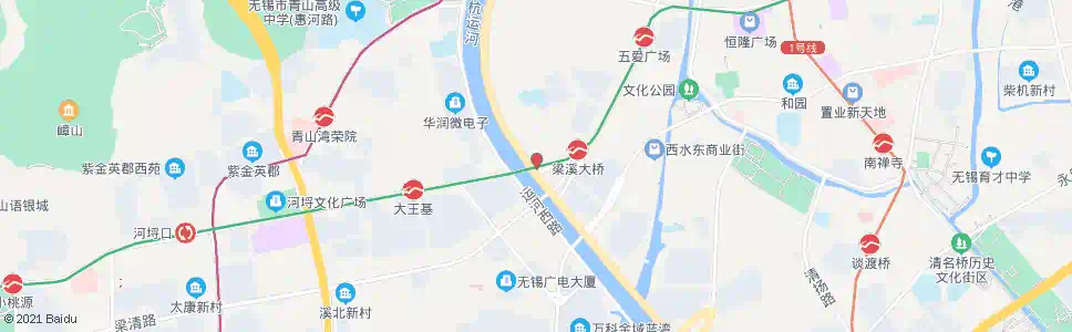 无锡公路处(粱溪大桥)_公交站地图_无锡公交_妙搜公交查询2025