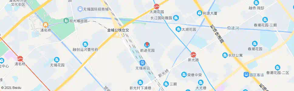 无锡前进花园_公交站地图_无锡公交_妙搜公交查询2025