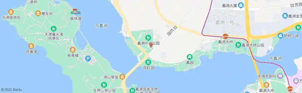 无锡蠡湖中央公园_公交站地图_无锡公交_妙搜公交查询2025