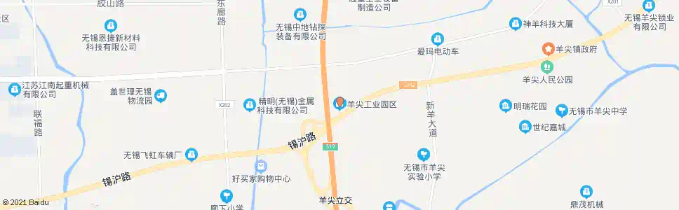 无锡羊尖工业园_公交站地图_无锡公交_妙搜公交查询2025
