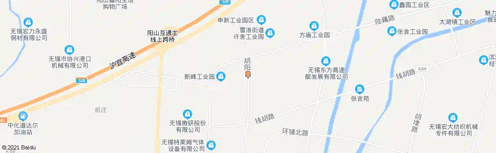 无锡金桂西路(胡阳路)_公交站地图_无锡公交_妙搜公交查询2025