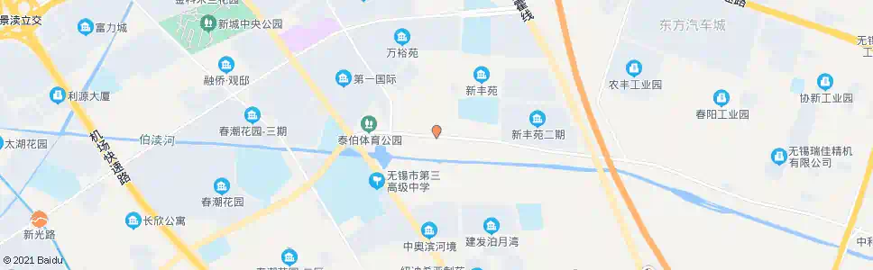 无锡泰伯大道(新芳路)_公交站地图_无锡公交_妙搜公交查询2025