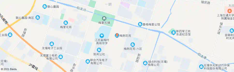 无锡梅荆花苑_公交站地图_无锡公交_妙搜公交查询2025