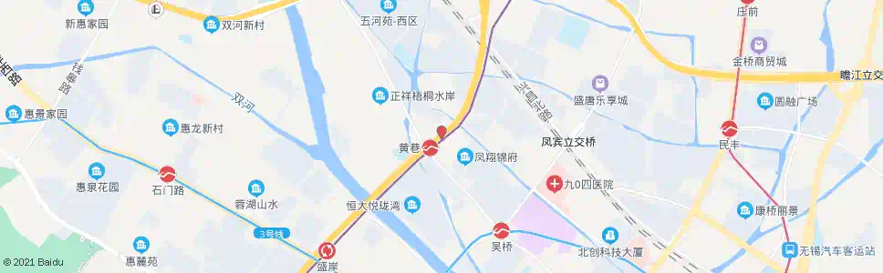 无锡黄巷_公交站地图_无锡公交_妙搜公交查询2025