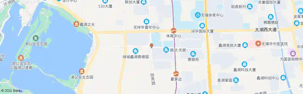 无锡隐秀路(中南西路)_公交站地图_无锡公交_妙搜公交查询2025