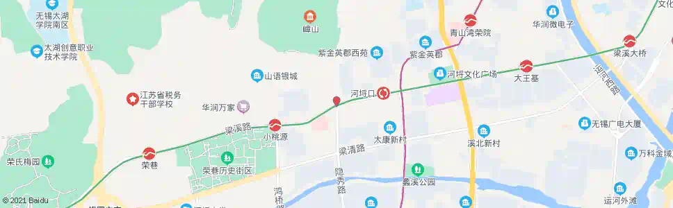 无锡梁溪路(隐秀路)_公交站地图_无锡公交_妙搜公交查询2025