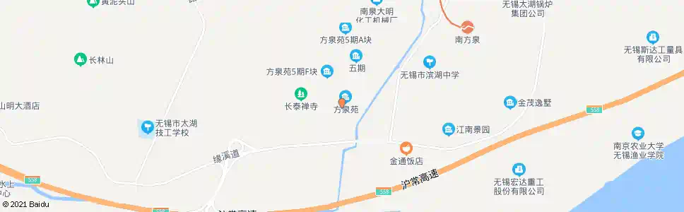 无锡方泉苑_公交站地图_无锡公交_妙搜公交查询2025