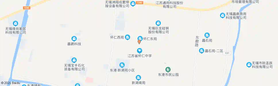 无锡怀仁东苑_公交站地图_无锡公交_妙搜公交查询2025