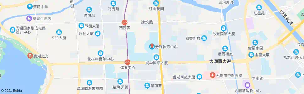 无锡体育中心_公交站地图_无锡公交_妙搜公交查询2025