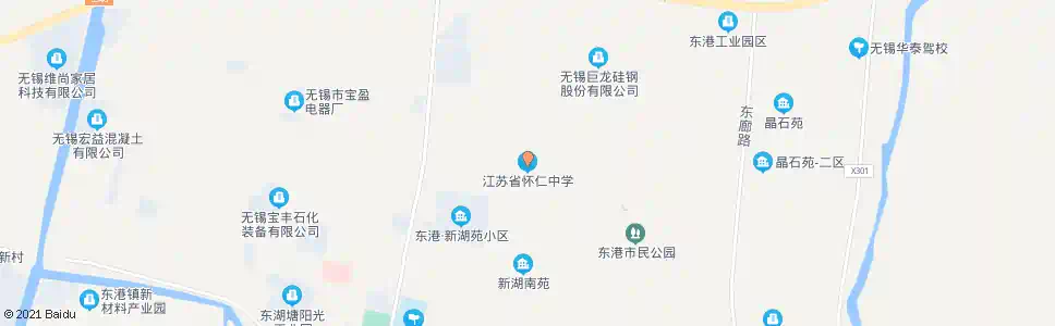 无锡怀仁中学_公交站地图_无锡公交_妙搜公交查询2025