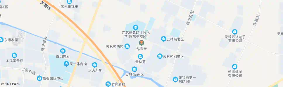 无锡祗陀寺_公交站地图_无锡公交_妙搜公交查询2025