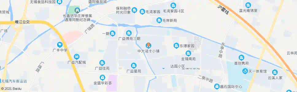 无锡中大诺卡小镇(新明南路)_公交站地图_无锡公交_妙搜公交查询2025