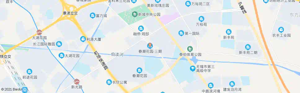 无锡侬坝(春潮三期)_公交站地图_无锡公交_妙搜公交查询2025