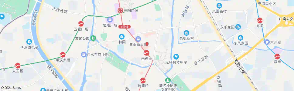 无锡二院(中信银行)2_公交站地图_无锡公交_妙搜公交查询2025