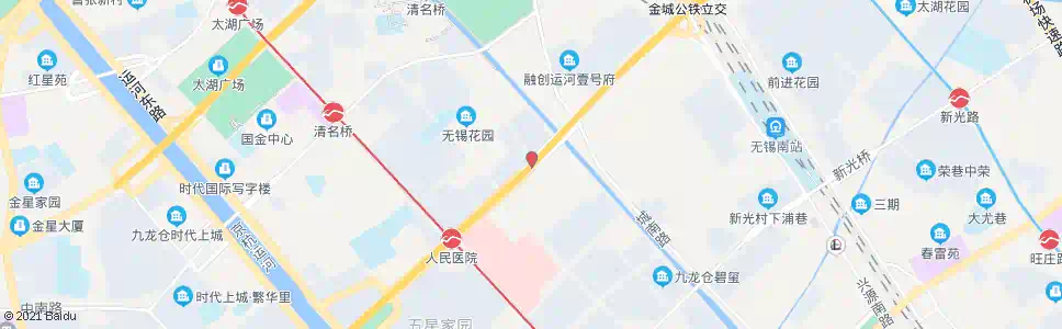 无锡南长街(金城路)_公交站地图_无锡公交_妙搜公交查询2025