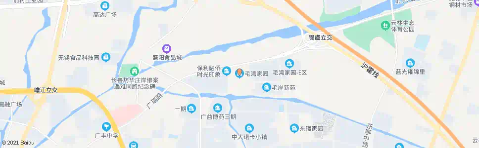 无锡毛湾家园_公交站地图_无锡公交_妙搜公交查询2025