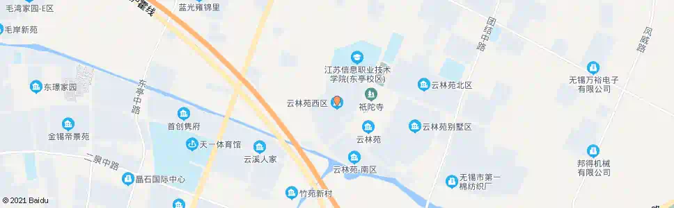 无锡云林苑西区_公交站地图_无锡公交_妙搜公交查询2025