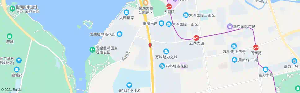无锡周新西路(蠡湖大道)_公交站地图_无锡公交_妙搜公交查询2025