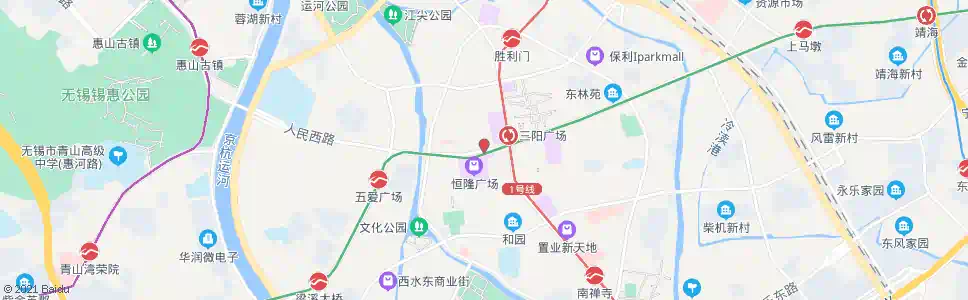 无锡健康路(人民中路)_公交站地图_无锡公交_妙搜公交查询2025