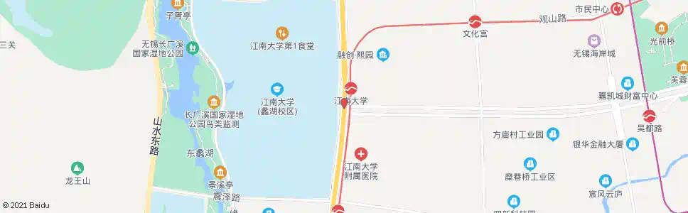 无锡江大东门_公交站地图_无锡公交_妙搜公交查询2025