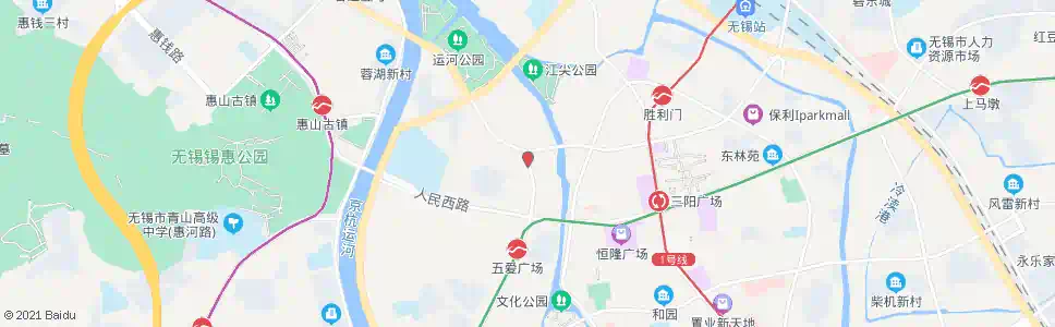无锡县前西街(五爱北路)_公交站地图_无锡公交_妙搜公交查询2025