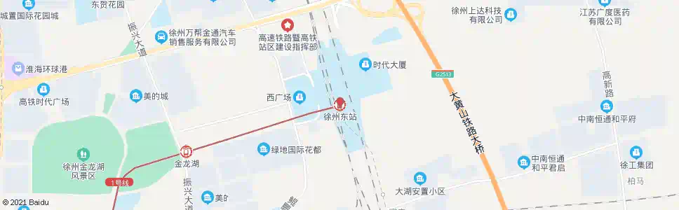 徐州徐州东站北_公交站地图_徐州公交_妙搜公交查询2025