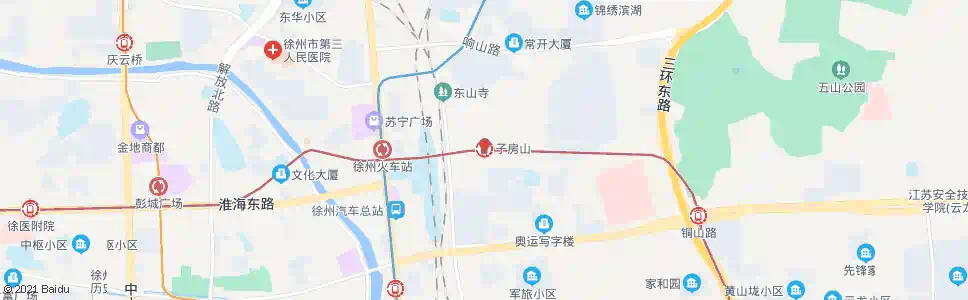 徐州子房山_公交站地图_徐州公交_妙搜公交查询2025