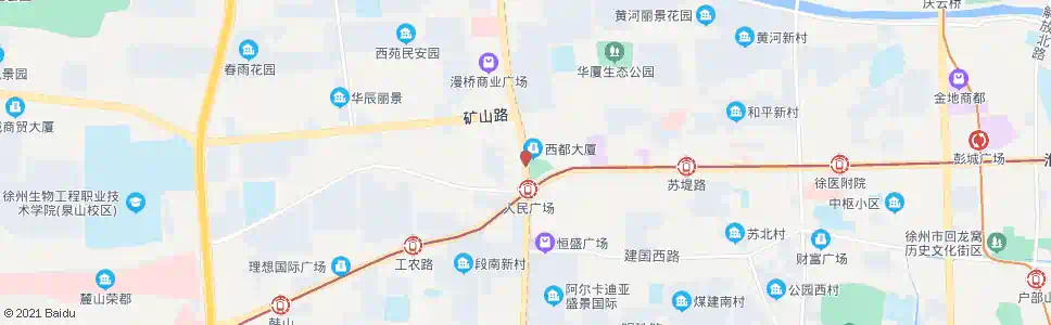 徐州段庄(人民广场)_公交站地图_徐州公交_妙搜公交查询2025