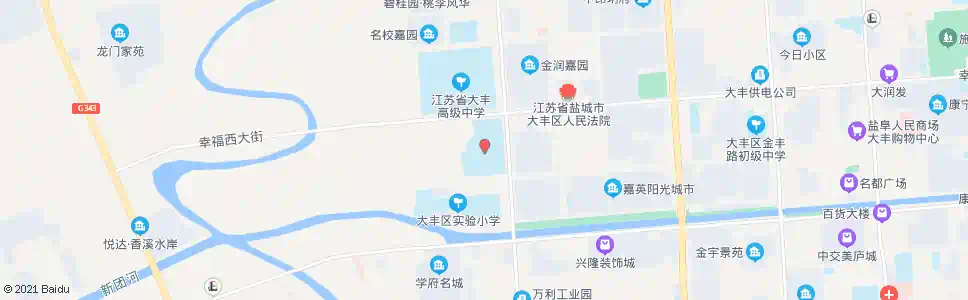 盐城大丰初级中学_公交站地图_盐城公交_妙搜公交查询2025