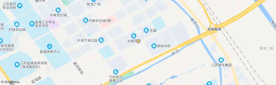 盐城光明西苑_公交站地图_盐城公交_妙搜公交查询2025