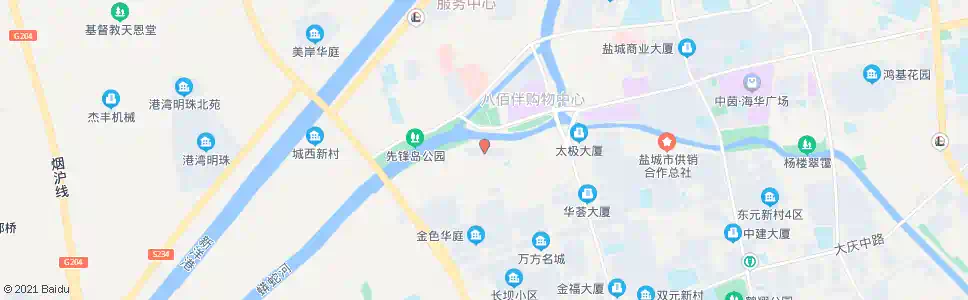盐城紫御城南_公交站地图_盐城公交_妙搜公交查询2025