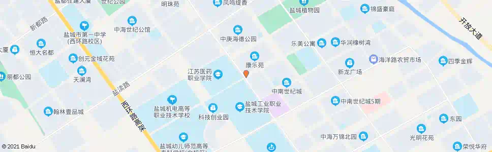 盐城海阔路解放路口_公交站地图_盐城公交_妙搜公交查询2025