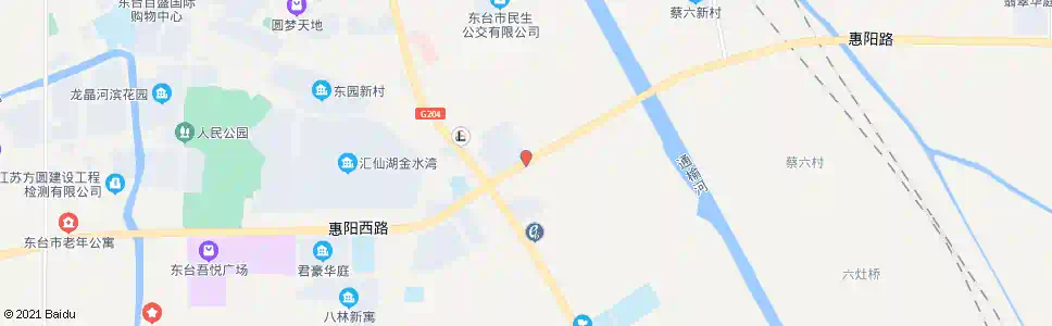 盐城惠阳大桥西_公交站地图_盐城公交_妙搜公交查询2025