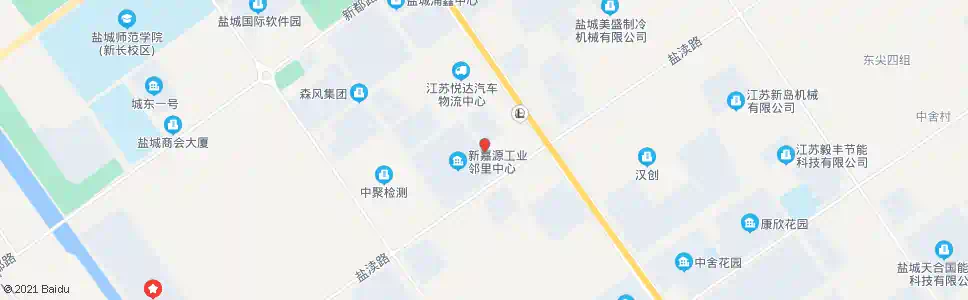 盐城新嘉源工业邻里中心_公交站地图_盐城公交_妙搜公交查询2025