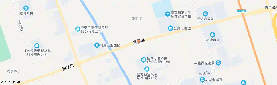 盐城青年路秦川路口_公交站地图_盐城公交_妙搜公交查询2025
