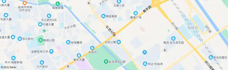 盐城青年路开放大道口_公交站地图_盐城公交_妙搜公交查询2025