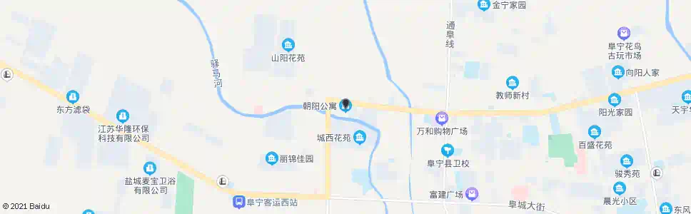 盐城朝阳公寓_公交站地图_盐城公交_妙搜公交查询2025