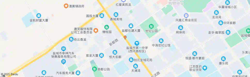 盐城西环路新都路口_公交站地图_盐城公交_妙搜公交查询2025