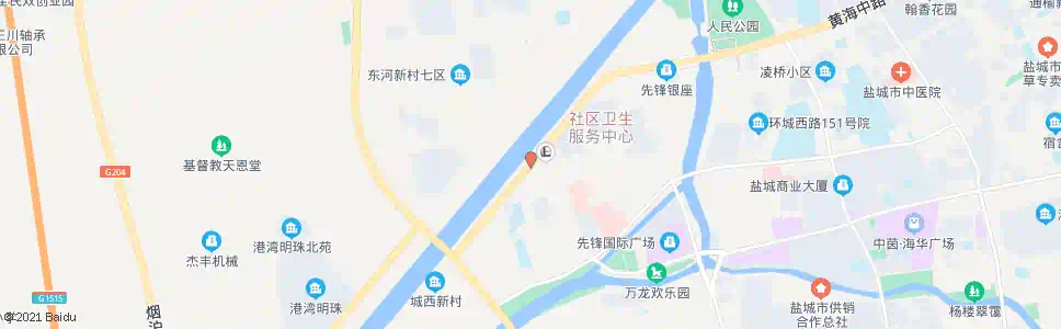 盐城黄海路健康路口_公交站地图_盐城公交_妙搜公交查询2025
