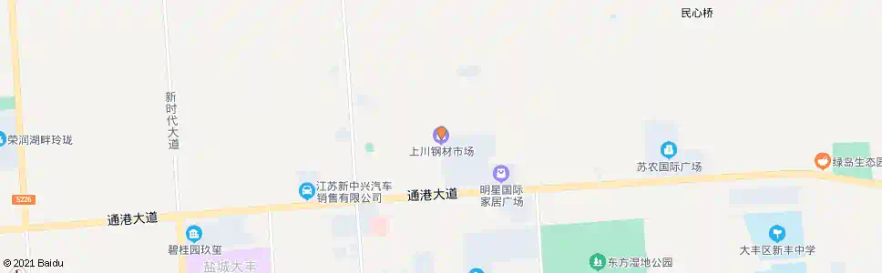 盐城上川钢材_公交站地图_盐城公交_妙搜公交查询2025