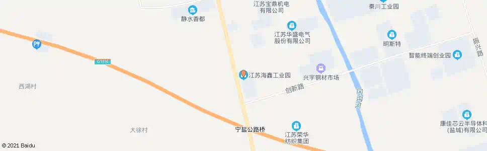 盐城海鑫工业园_公交站地图_盐城公交_妙搜公交查询2025