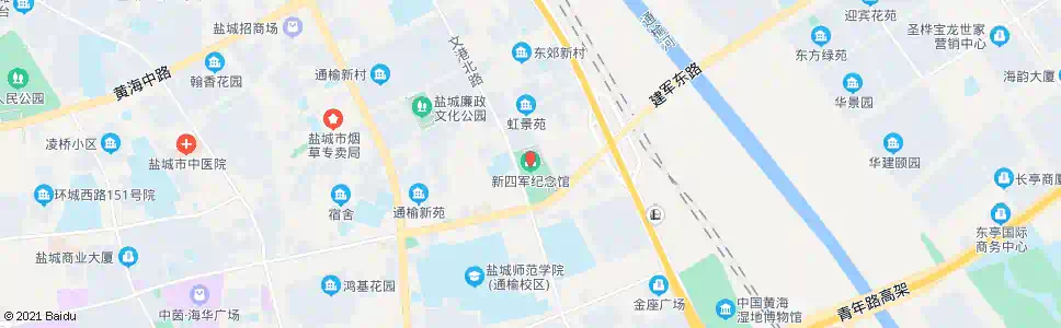 盐城新四军纪念馆(南)_公交站地图_盐城公交_妙搜公交查询2025